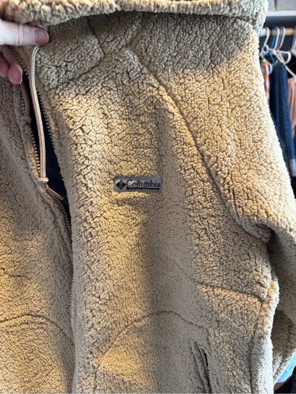 Columbia Tan Sherpa Hooded Jacket - Picture 2 of 4